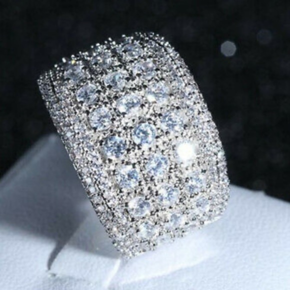 Jewelry - New 925 Sterling silver diamond Luxury Ring